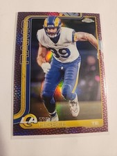 Tyler Higbee 2025 Topps Chrome Leather Pigskin Football Border Los Angeles Rams
