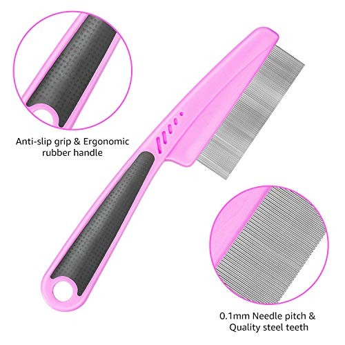 Flea Comb For Dogs Cat Comb Lice Comb Metal Tear Stain Dog Combs Pet Comb - Picture 3 of 7