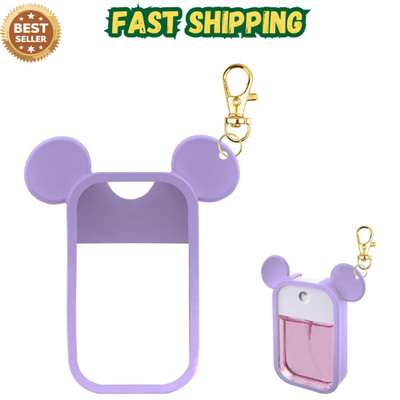TERPINK Touchland 1oz Silicone Case with 360° Keychain, Mouse Ears, Purple
