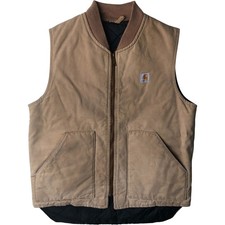 Vintage 90'S Carhartt Classic Padded Duck Vest Made in USA Men's Size L