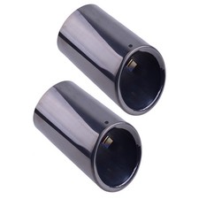 2x Stainless Steel Exhaust Tail Throat Muffler Tip Pipe Fits For Toyota Camry