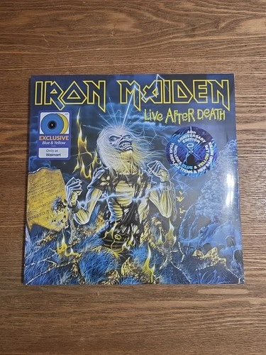 Iron Maiden Live After Death 40th Anniv (Walmart Blue Yellow Vinyl) READ DESCRIP