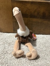 New 1997 Stretch The Ostrich TY Beanie Baby Stuffed Animal Toy