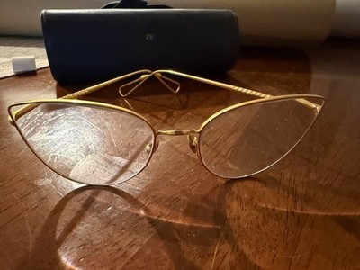 Ahlem Eye Glasses, Model: Place du Louvre, Gold-Colored Frames, Gently Preworn
