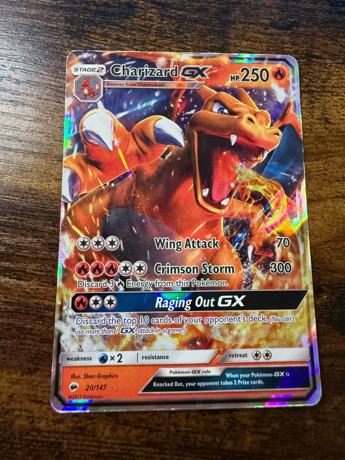 Charizard GX 20/147 Sm-Burning Shadows Holo MP