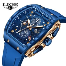 Luxury Sports Men Watch Quartz Date Luminous Chronograph Waterproof Wristwatch