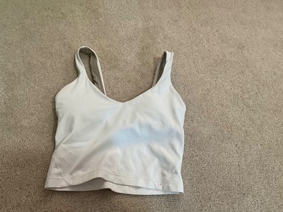 Lululemon Athletica Align Tank Top Cropped - White, Size 0