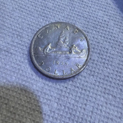New Listing1959 Canadian Silver Dollar Coin  ( Voyageur) !!