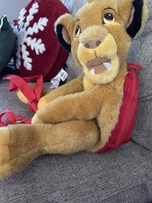 Vintage Lion King Simba Backpack Plush (untreated Stains & Frayed Strap) 90s