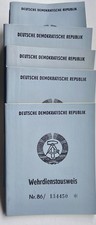 1 tessera di servizio militare NVA DDR bianca originale