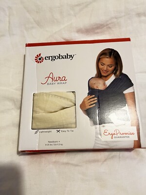 Ergobaby Babytragetuch Aura Creme Neugeborenen Wickeltuch Neu Mama Babytrage