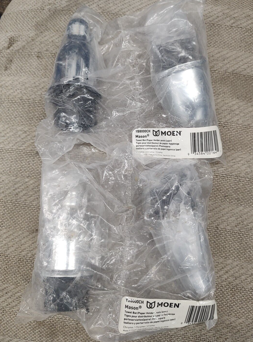 Moen 4-pk Mason Towel Bar/Paper Holder Posts CHROME YB8000CH