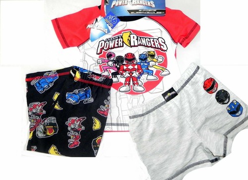 Power Rangers Boy's Pajamas 3 Piece Sleepwear Set Sz 2T - Picture 2 of 5