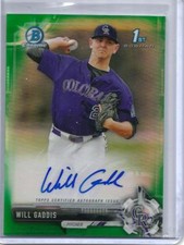 Will Gaddis 2017 Bowman Chrome Green Refractor Autograph #35/99
