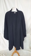 Ladies Poncho, Luisa Spagnoli, Size M, Black, Wool/polyamide, 36" Length, 2156