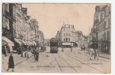 Carte Postale Ancienne Fontainebleau - Place De L'Etape Aux Vins - 77