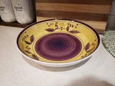 The Main Ingredient Pasta Serving Bowl Purple Yellow