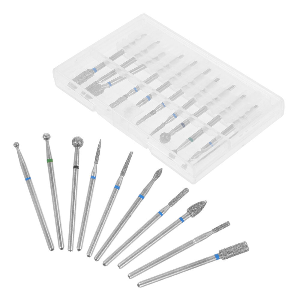 10 pcs Nail Drill Bits Manicure Nail Drill Bits Cuticle Cleaner Drill