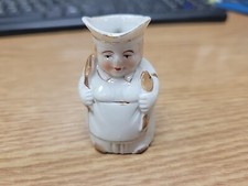  Vintage Miniature Toby Chef Jug or Pitchers 1.25" H - Porcelain from Japan