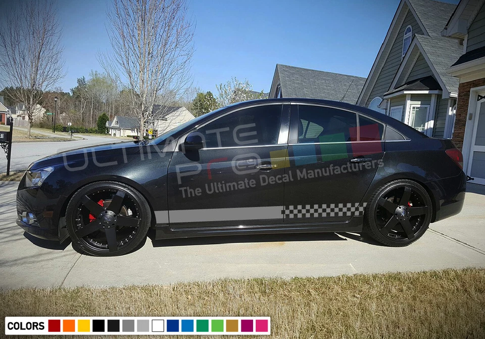 Calcomanía adhesiva rayas gráficas para Chevrolet Cruze 08-16 espejo deportivo borde labio Foto 2 de 4