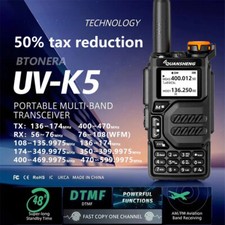 For Quansheng UV-K5 Walkie Talkie 5W Air Band 2-Way Radio UHF VHF FM Scrambler