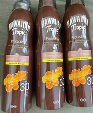 Lot of to 3 Hawaiian Tropic Protective Dry Oil Continuous Spray SPF 30 Coconut