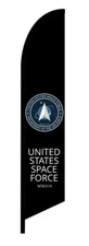 UNITED STATES SPACE FORCE DUPLEX PRINTED SWOOPER FEATHER FLAG BANNER SIGN KIT