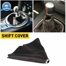 Black Real Leather Red Manualauto Stitch Gear Shift Knob Shifter Boot Cover Black Real Leather Red Manualauto Stitch Gear Shift Knob Shifter Boot Cover