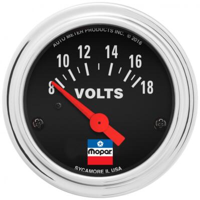 AutoMeter GAUGE, VOLTMETER, 2-1/16'', 8-18 VOLTS, ELEC, MOPAR CLASSIC*2 in. VOLTM