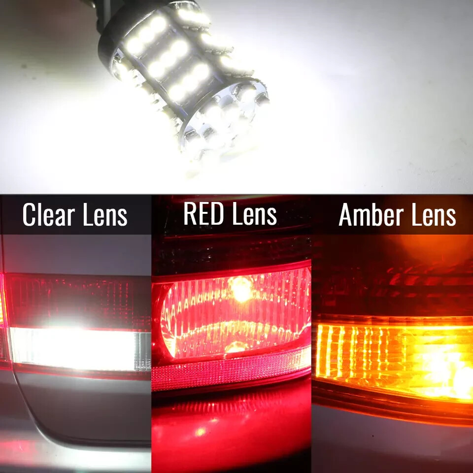 2x 1157 LED White Light Bulbs for Reverse/Back Up, Signal Light Bulbs ...
