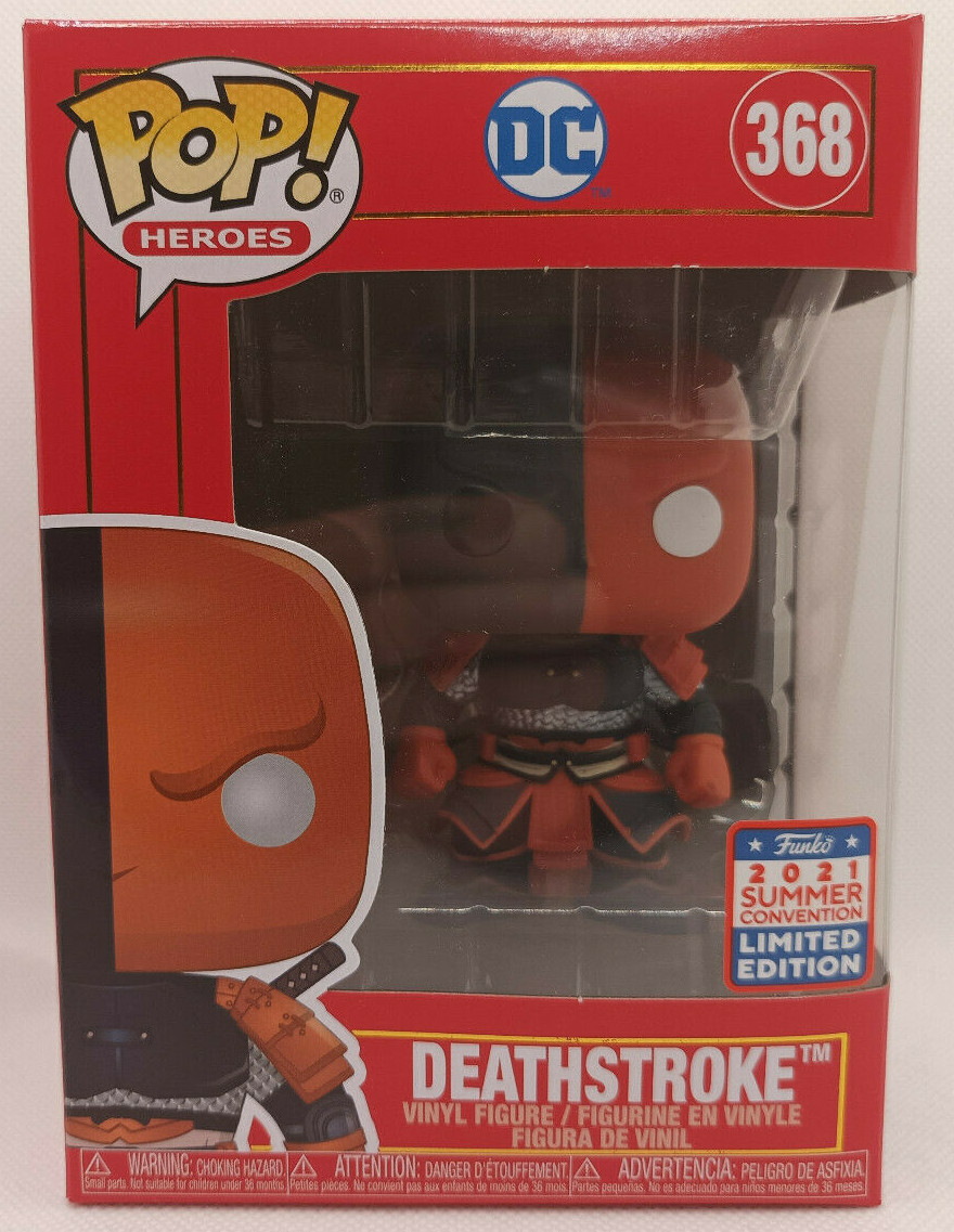 Figura De Vinilo Exclusiva Funko Pop Heroes Dc Deathstroke #368 Summer Con