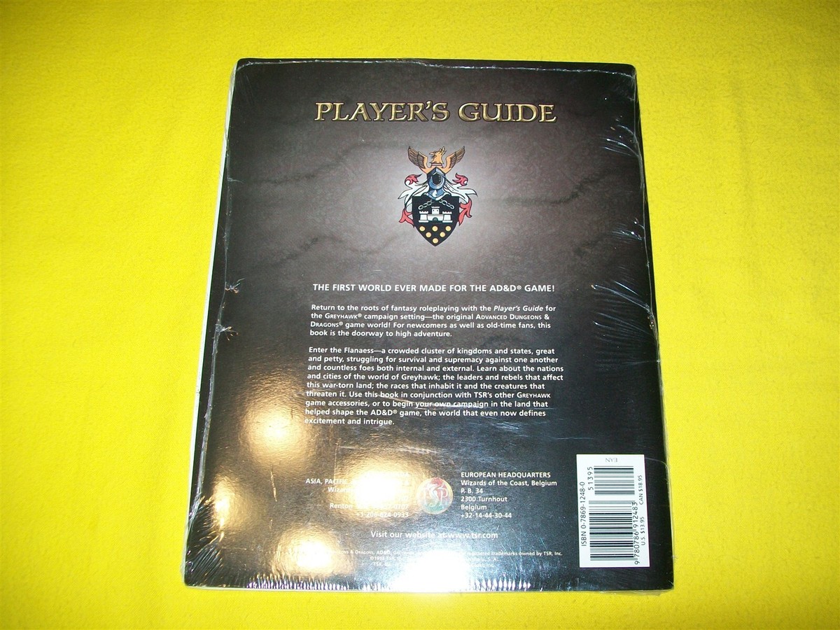 Advanced Dungeons & Dragons – AD&D – Greyhawk – Player's Guide – TSR – Occasion