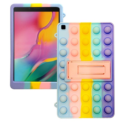 Pop Case for Samsung Galaxy Tab A (8 inch) 2019, Fidget Bubble It Cover Rainbow - Afbeelding 1 van 4