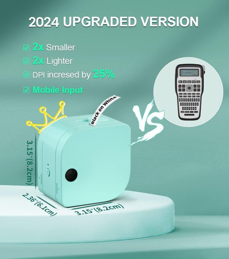 Bluetooth Thermal Label Printer P12 with Tape - Portable Label Maker Machine Bluetooth Thermal Label Printer P12 with Tape - Portable Label Maker Machine