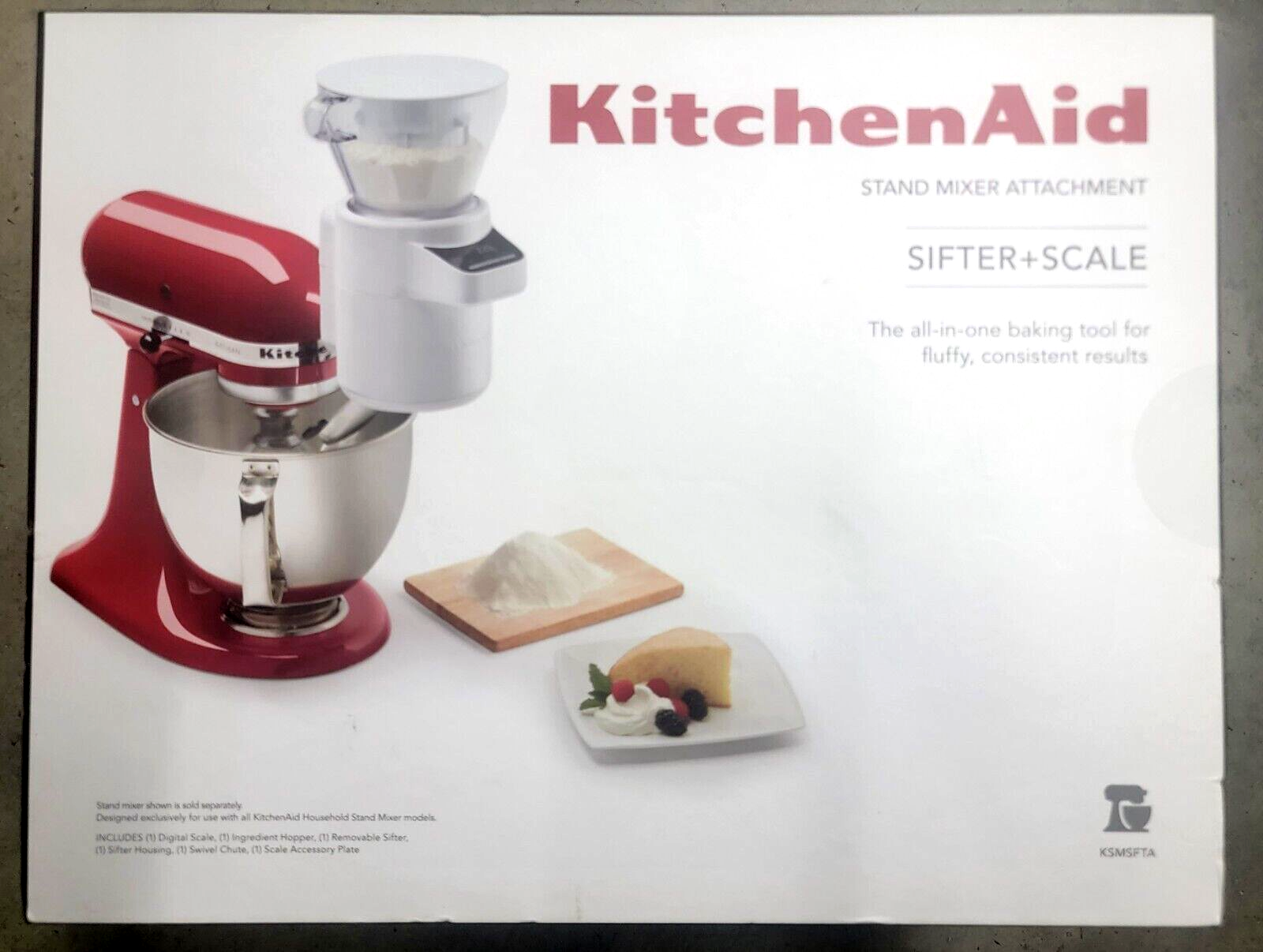 KitchenAid KSMSFTA Sifter + Scale Stand Mixer Attachment 4 Cup