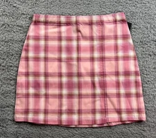 Art Class Girl's Size Large (10-12) Notch Plaid Pencil Skirt Pink