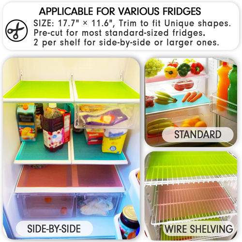 8 Pcs Refrigerator Liners, Washable Mats Covers Pads, Home Kitchen Gadgets Acce - Picture 4 of 12