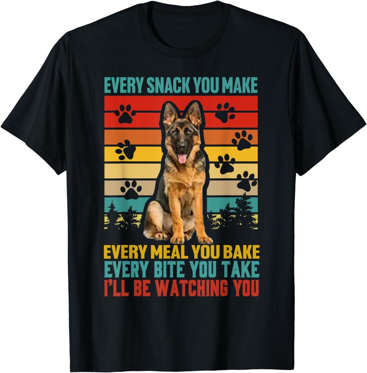 Retro German Shepherd Dog Funny Activities Matching Dog Love Unisex T-Shirt