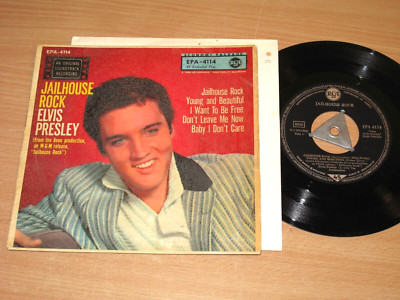 ELVIS PRESLEY  7'' EP SINGLE - JAILHOUSE ROCK / GERMAN EPA-4114 in VG / 3