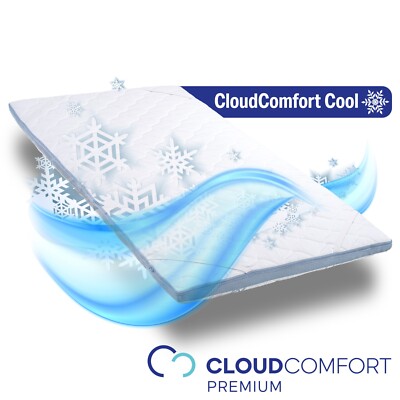 Kaltschaumtopper CloudComfort Cool 100 x 200 cm H2/H3, Höhe 7cm, Härtegrad H2/H3