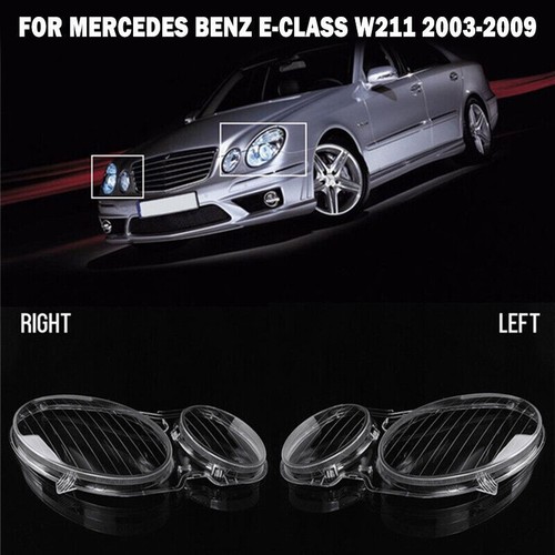 Headlight Lens Cover LH+RH For 20022008 Mercedes Benz E Class W211 350