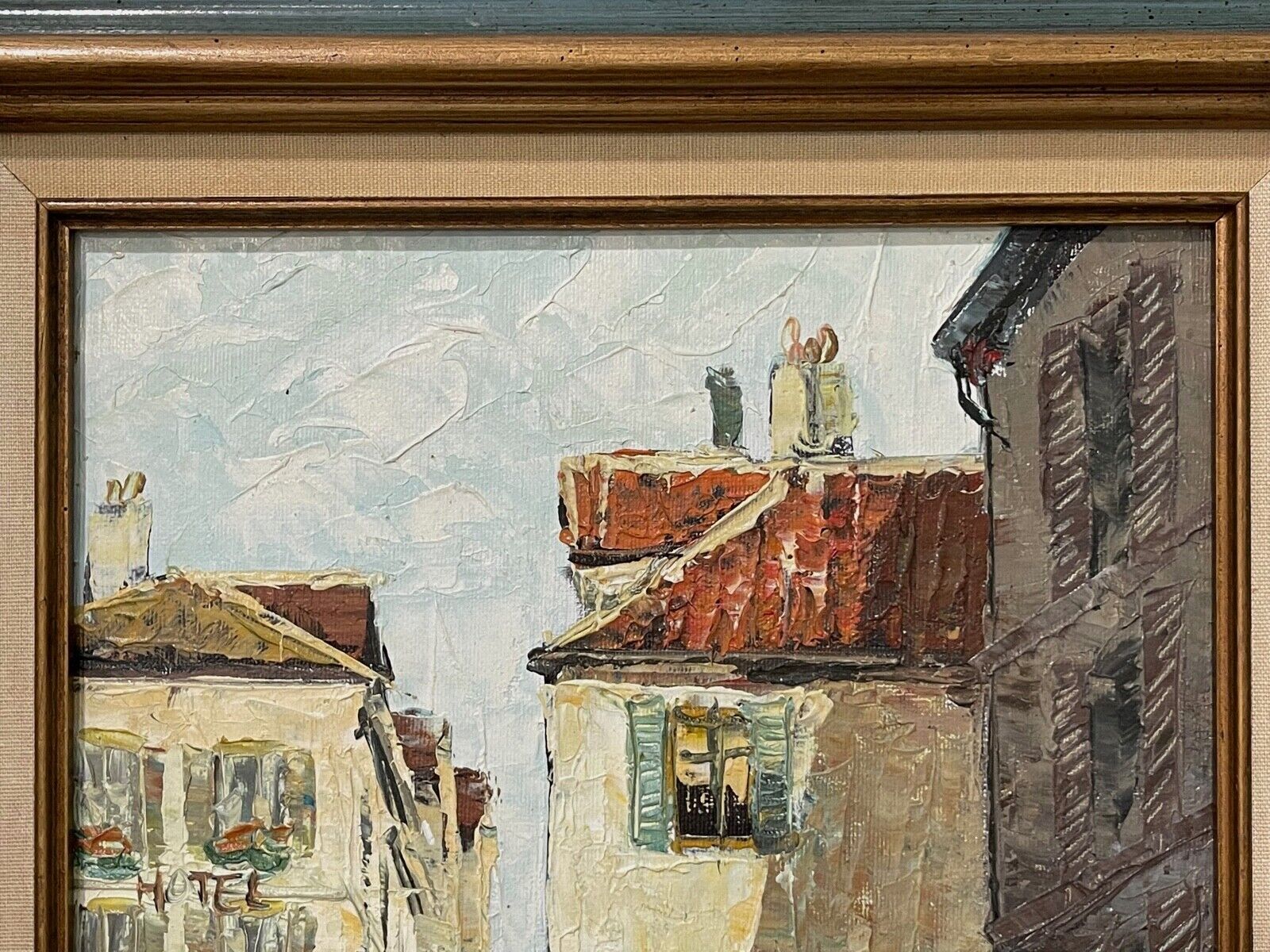 BERTIN Roger - Paris Montmartre Street, Postimpressionist painting For Sale  at 1stDibs