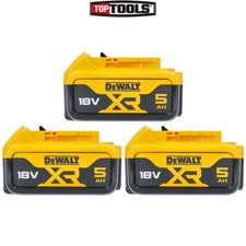 DEWALT Genuine DCB184 18V XR 5.0Ah Li-ion Cordless Slide Battery Pack of Three