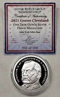1oz 2021 Silver Shield Proof Grover Cleveland Silver Round #22 President Series