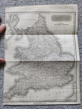 1829 Antik/Vintage Karte von England - Aaron Arrowsmith, Edinburgh Gazetteer