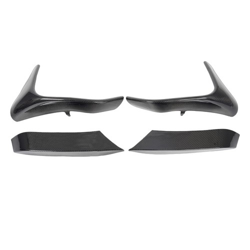 Divisores de parachoques delanteros de carbono real Lip Canards para BMW F80 M3 F82 F83 M4 15-2019 - Imagen 7 de 13