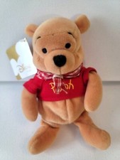 Disney Store Pooh 8" Camping Pooh Mini Bean Bag WT The Disney Store