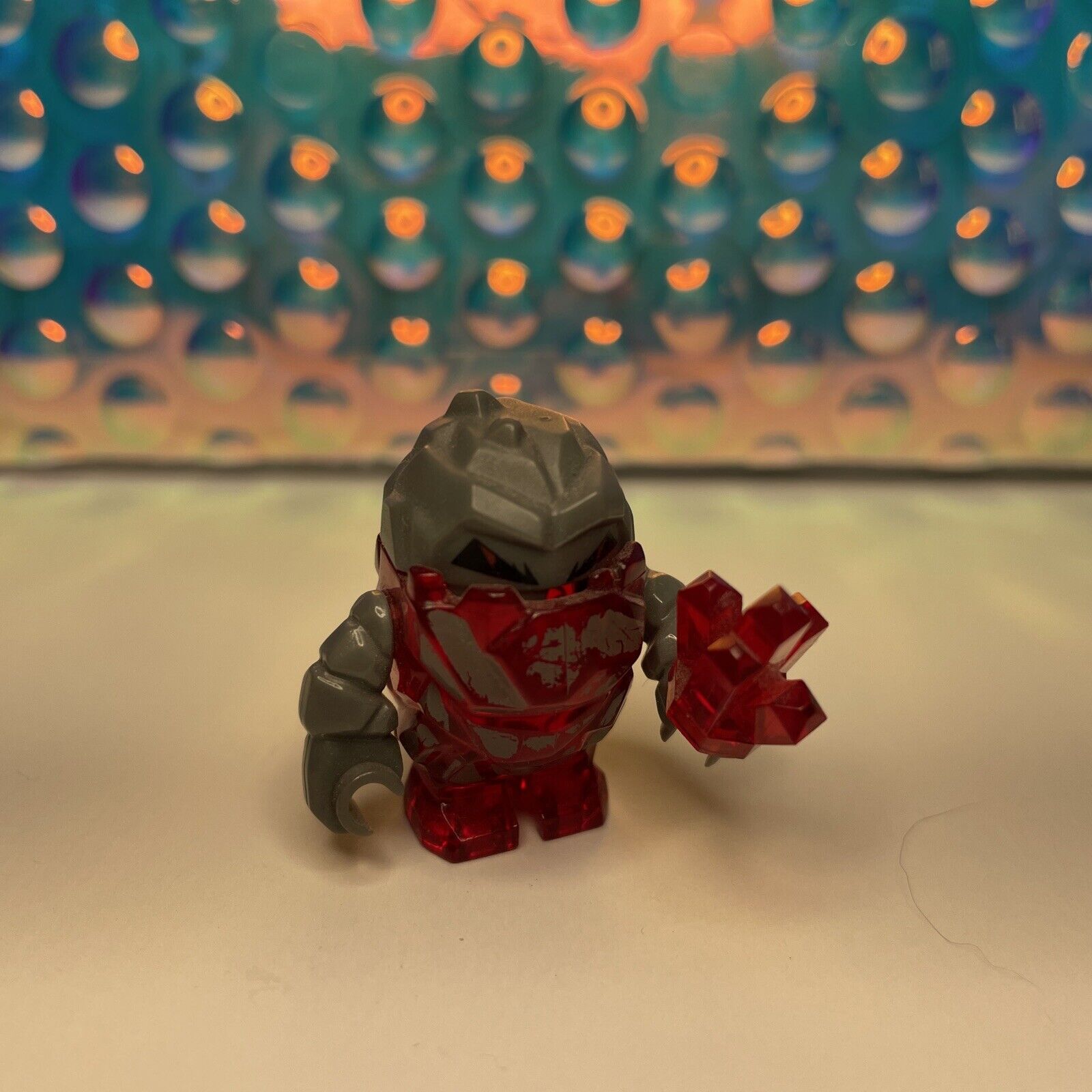 LEGO Minifigure ROCK MONSTER 8961 MELTROX Red Lego Crystal OPENING MOUTH Vintage