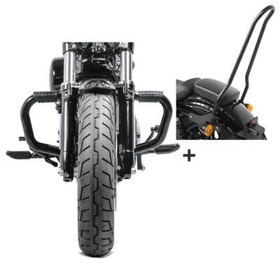 Sturzbügel + Sissybar Tampa für Harley Sportster 883 R Roadster 04-15