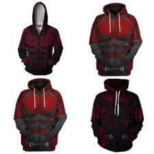 Daredevil Matt Murdock 3D Hoodies Cosplay Superhero Sweatshirt Jacket Costumes